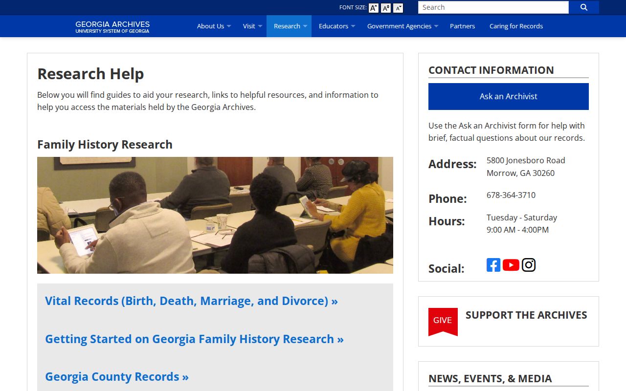 Georgia Archives help for a historical Milton people search