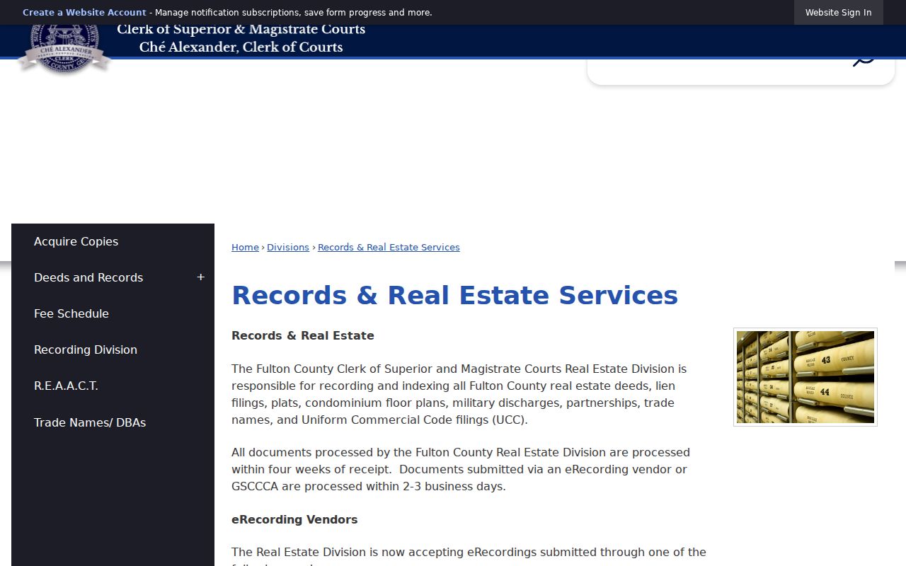 Milton public records information from Fulton real estate records services